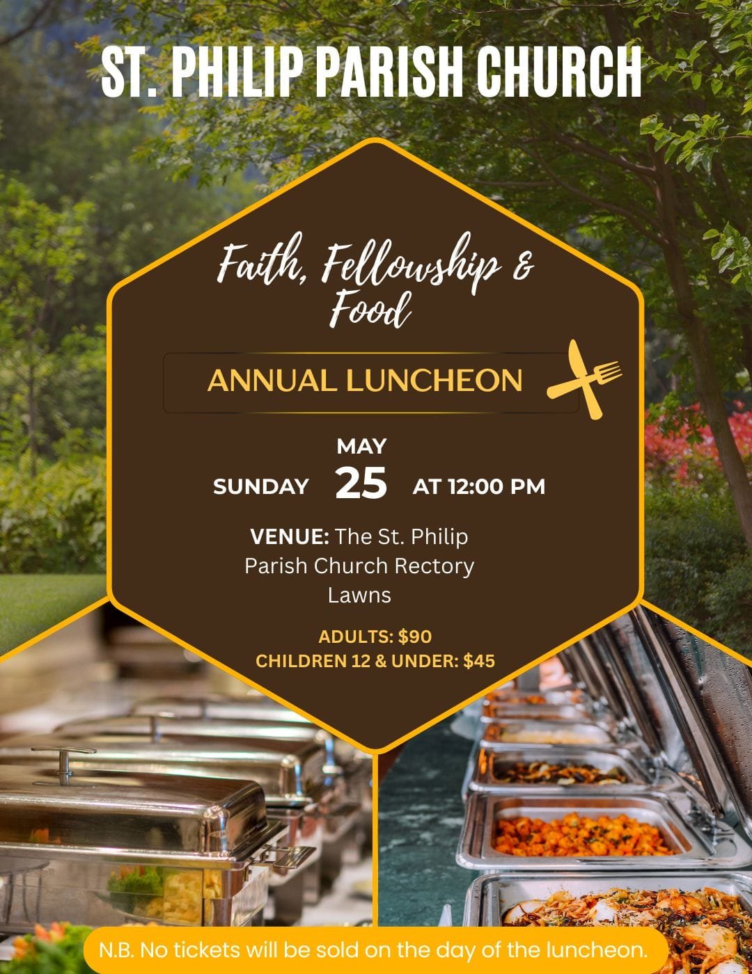 Brochure of Church Luncheon Event